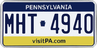 PA license plate MHT4940