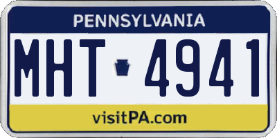 PA license plate MHT4941