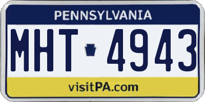 PA license plate MHT4943