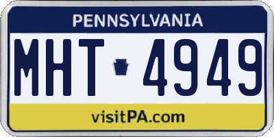 PA license plate MHT4949