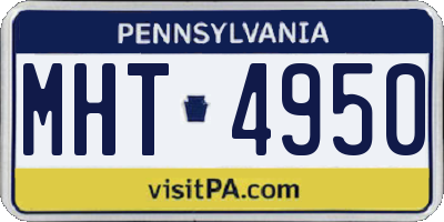 PA license plate MHT4950
