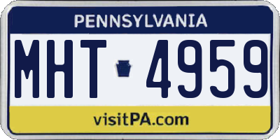 PA license plate MHT4959
