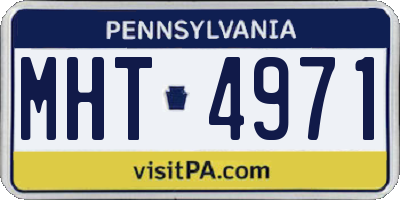 PA license plate MHT4971