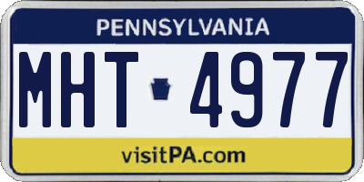 PA license plate MHT4977