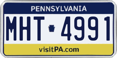 PA license plate MHT4991