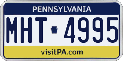 PA license plate MHT4995