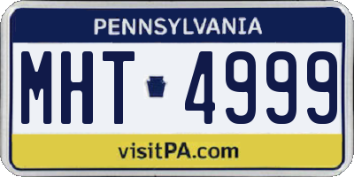 PA license plate MHT4999
