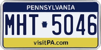 PA license plate MHT5046