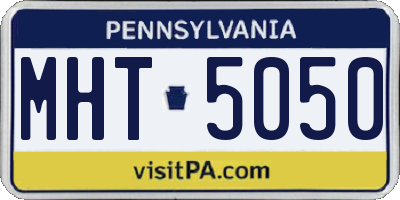 PA license plate MHT5050