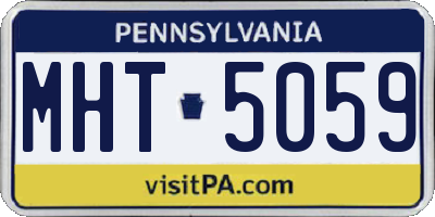 PA license plate MHT5059
