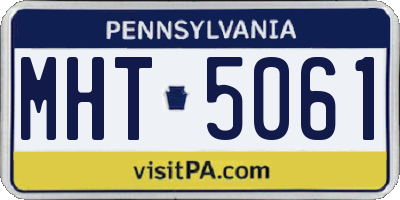 PA license plate MHT5061