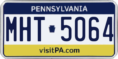 PA license plate MHT5064