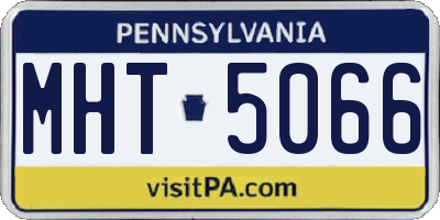PA license plate MHT5066