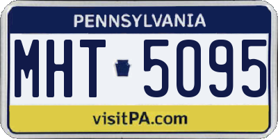PA license plate MHT5095