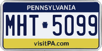 PA license plate MHT5099