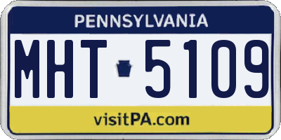 PA license plate MHT5109