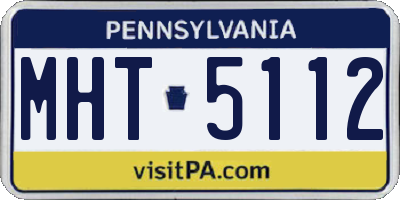 PA license plate MHT5112