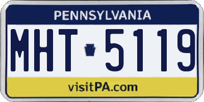 PA license plate MHT5119