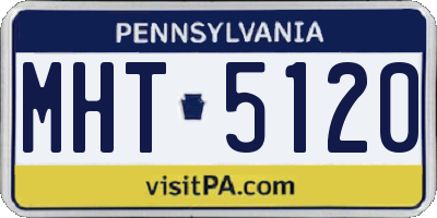 PA license plate MHT5120