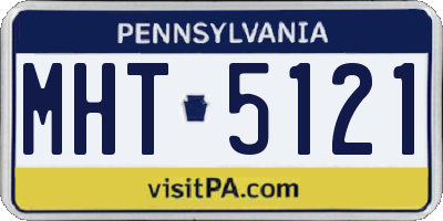 PA license plate MHT5121