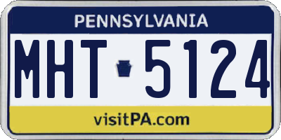 PA license plate MHT5124