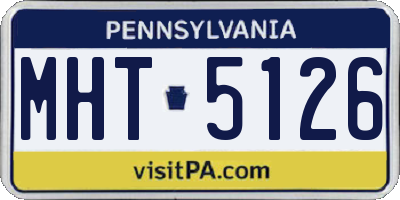 PA license plate MHT5126