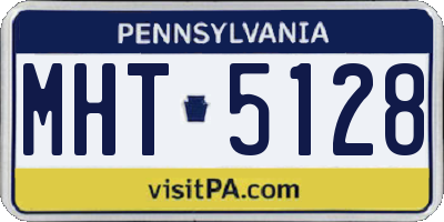 PA license plate MHT5128