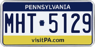 PA license plate MHT5129