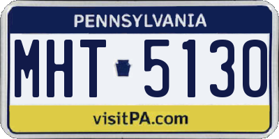 PA license plate MHT5130