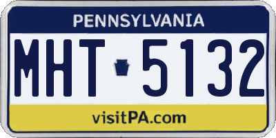 PA license plate MHT5132