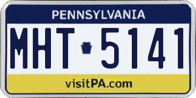 PA license plate MHT5141