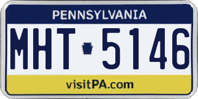 PA license plate MHT5146