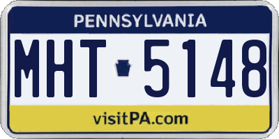 PA license plate MHT5148