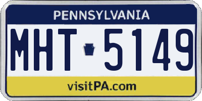 PA license plate MHT5149