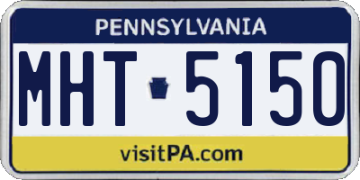 PA license plate MHT5150