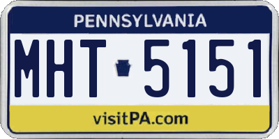 PA license plate MHT5151