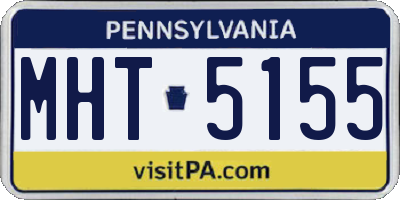 PA license plate MHT5155