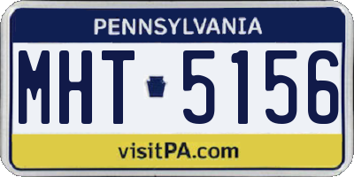 PA license plate MHT5156