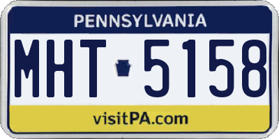 PA license plate MHT5158