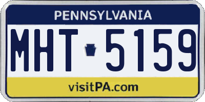 PA license plate MHT5159