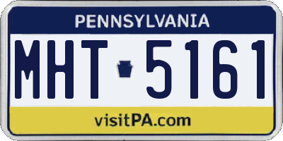PA license plate MHT5161
