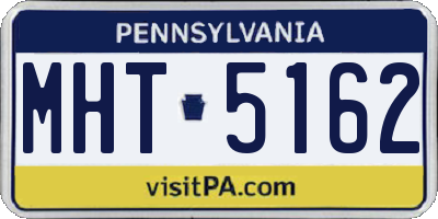 PA license plate MHT5162