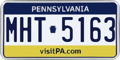 PA license plate MHT5163