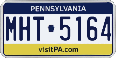 PA license plate MHT5164