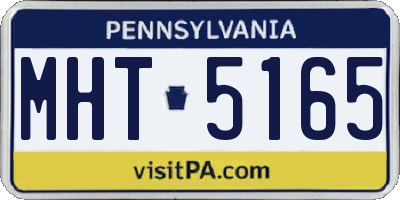 PA license plate MHT5165