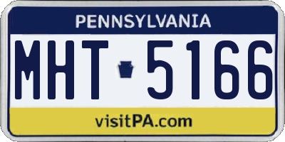 PA license plate MHT5166