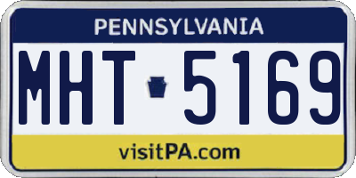PA license plate MHT5169