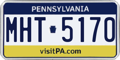 PA license plate MHT5170