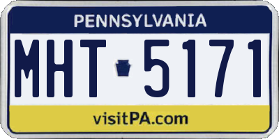 PA license plate MHT5171