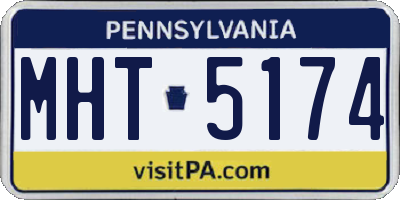 PA license plate MHT5174